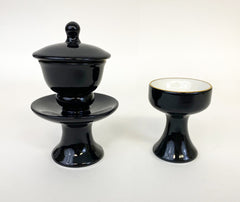 Black Ceramic Rice Cup