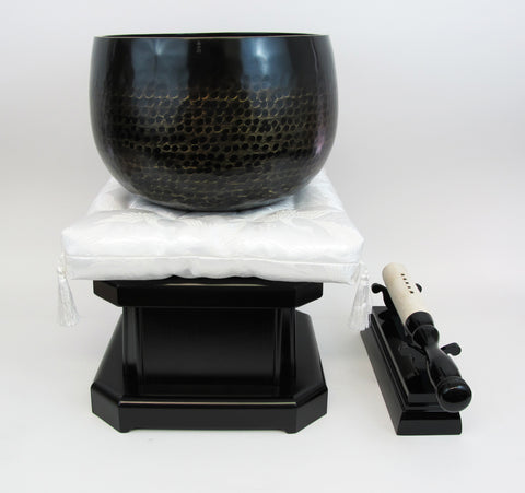 No. 8 Bell (9.5" Diameter) with White Cushion and Black Ebony Base