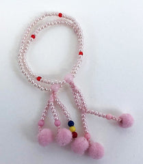 Pink Mini Beads with S.G.I. Tassels