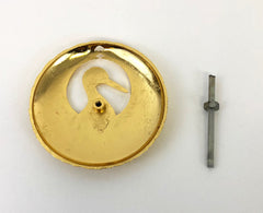 Large Metal Crane Logo (2.4" D)