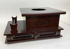Brown/Red Sandalwood Wooden Base for No. 9 (10.5" Diameter) or No. 10 (13"Dia) Bell