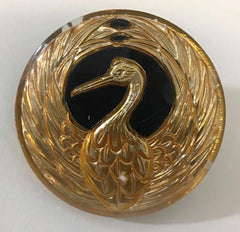 Irregular Small Gold Crane Logo (1.2" D)
