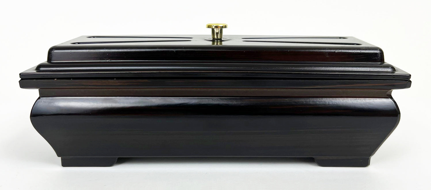 8.1" Long Ebony Incense Burner with Cover