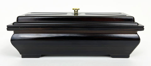 8.1" Long Ebony Incense Burner with Cover