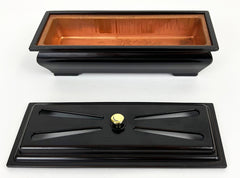 8.1" Long Ebony Incense Burner with Cover