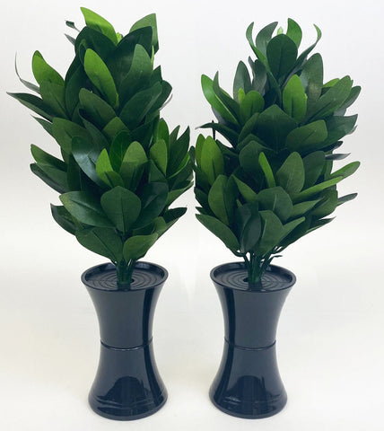 4.75" H Black Plastic Vases