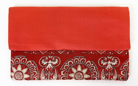 Premium Red Kimono Fabric Beads Case (Large) #2