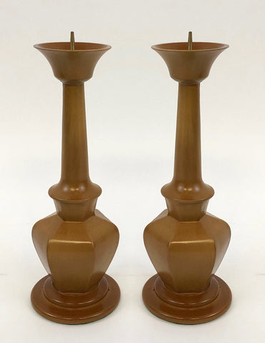 9" H Brown Candle Stands Set (Display Model)
