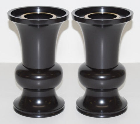 Premium 8.5" H Black Vases
