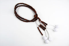 Tsuishu (Camphorwood) Beads with Cotton Tassels