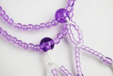 Clear Purple Beads