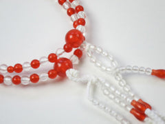 Clear & Red Alternate Beads