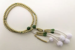 Faux Linden Wood Beads with Jade