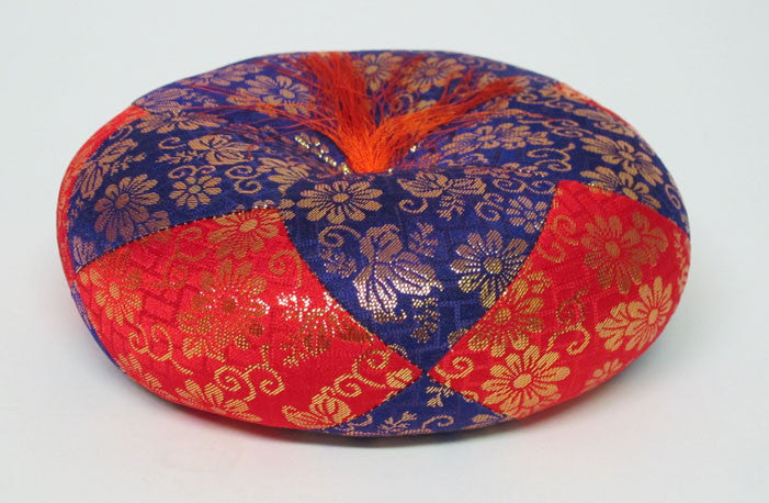 Purple & Red Round Bell Cushion for No. 6 (6.75" Diameter) Bell