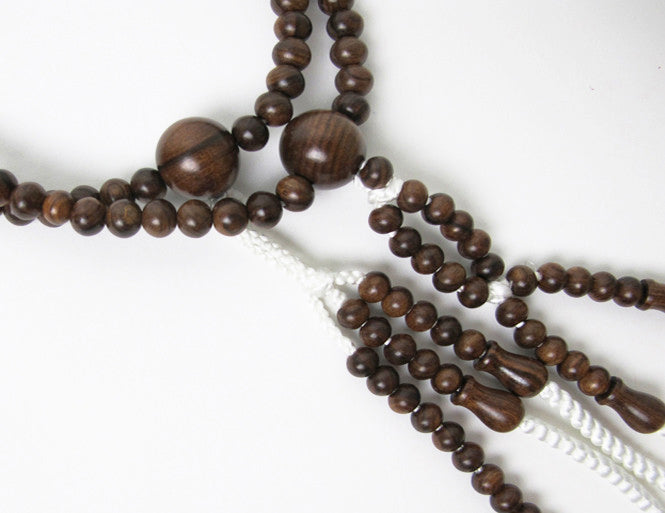 New Sandalwood Beads with Knitted Tassels